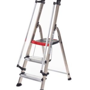 Anntaylor Double Decker Aluminium Stepladder – With Tool Tray for Easy Access