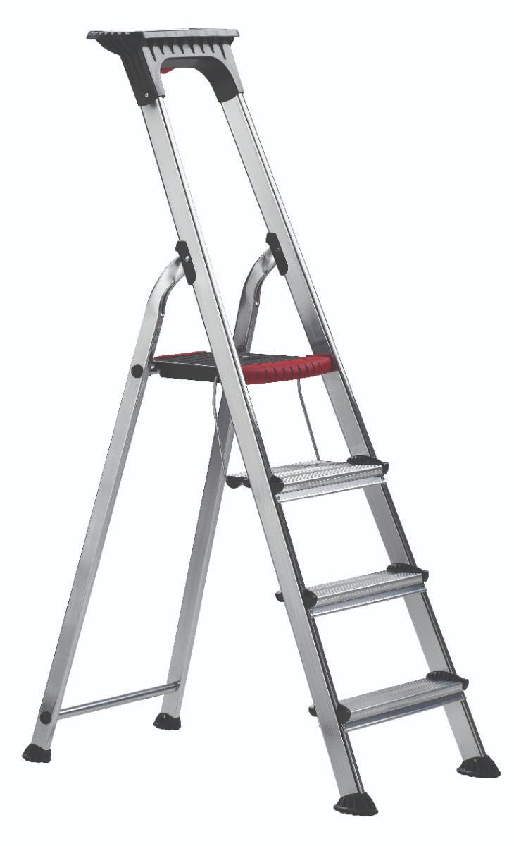 Anntaylor Double Decker Aluminium Stepladder – With Tool Tray for Easy Access - Image 2